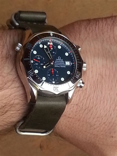 omega watch strap size|omega seamaster 300m nato strap.